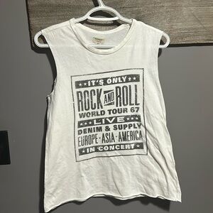 Y2K Vintage Ralph Lauren denim & supply muscle rock ‘n’ roll graphic shirt